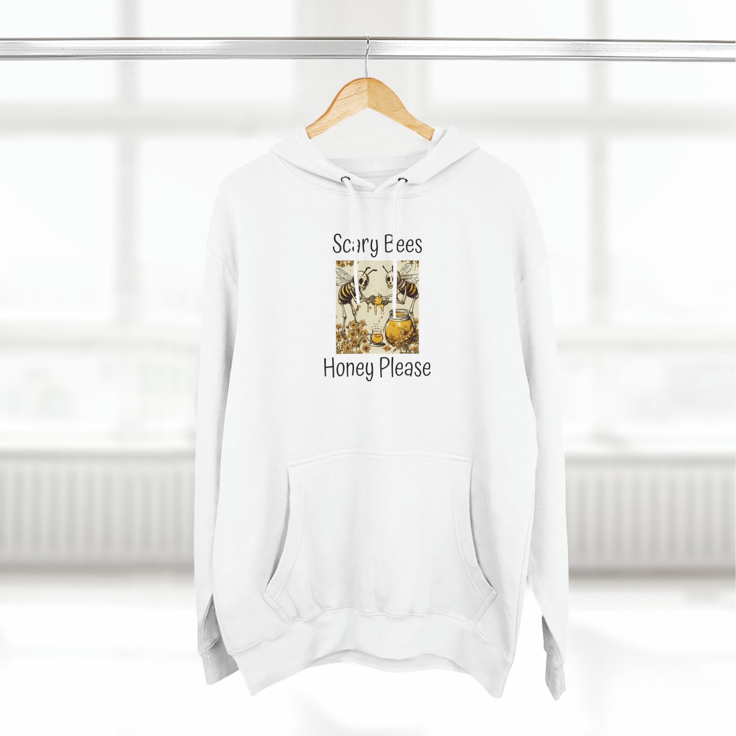 Scary Bees Honey Please Unisex Premium Pullover Hoodie