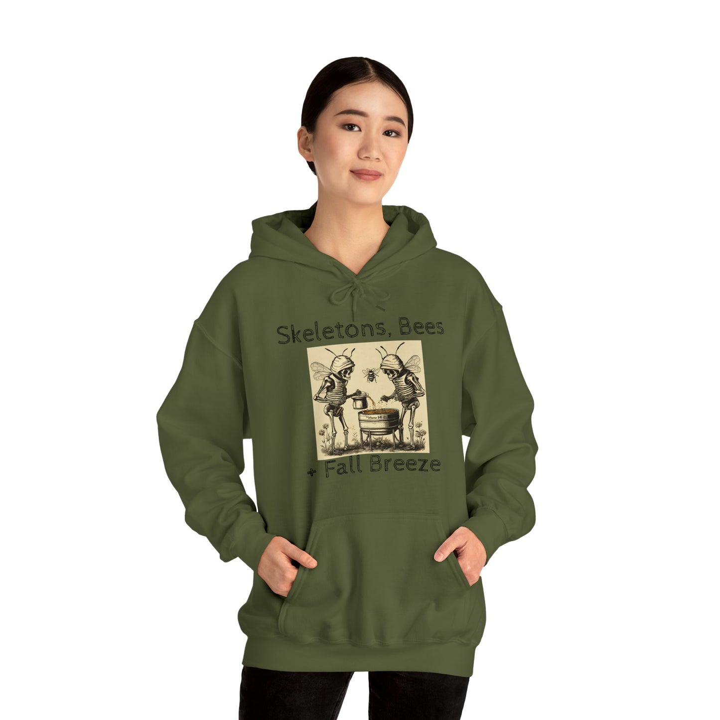 Skeletons, Bees + Fall Breeze Unisex Heavy Blend™ Hooded Sweatshirt