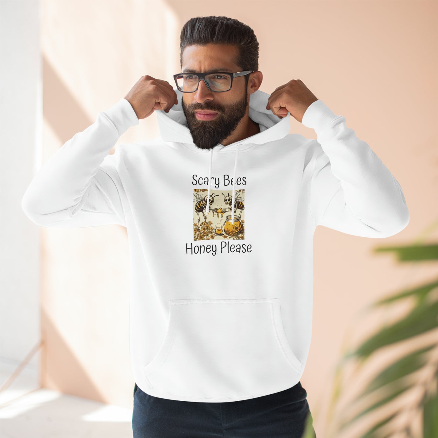 Scary Bees Honey Please Unisex Premium Pullover Hoodie