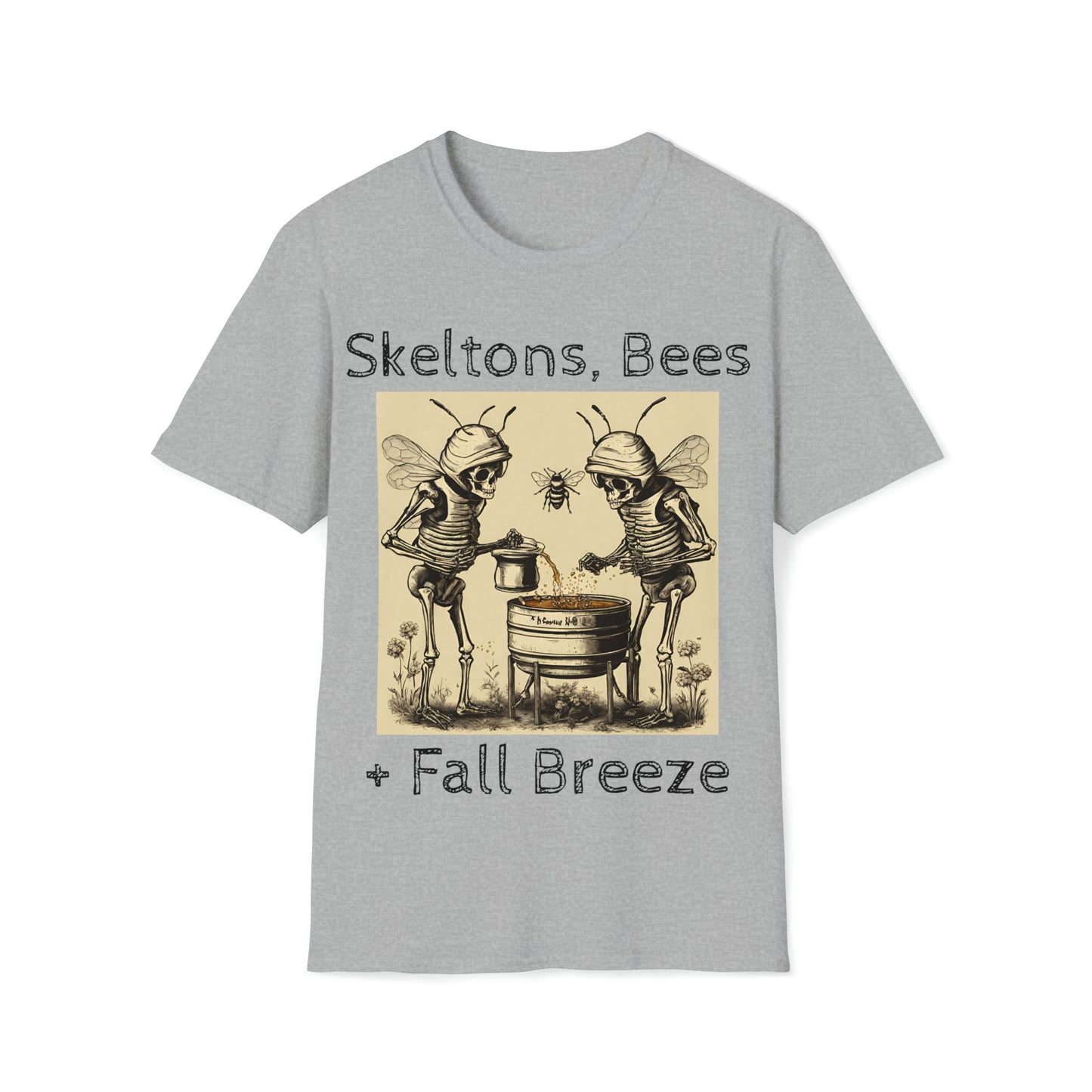 Skeletons, Bees + Fall Breeze Unisex Softstyle T-Shirt