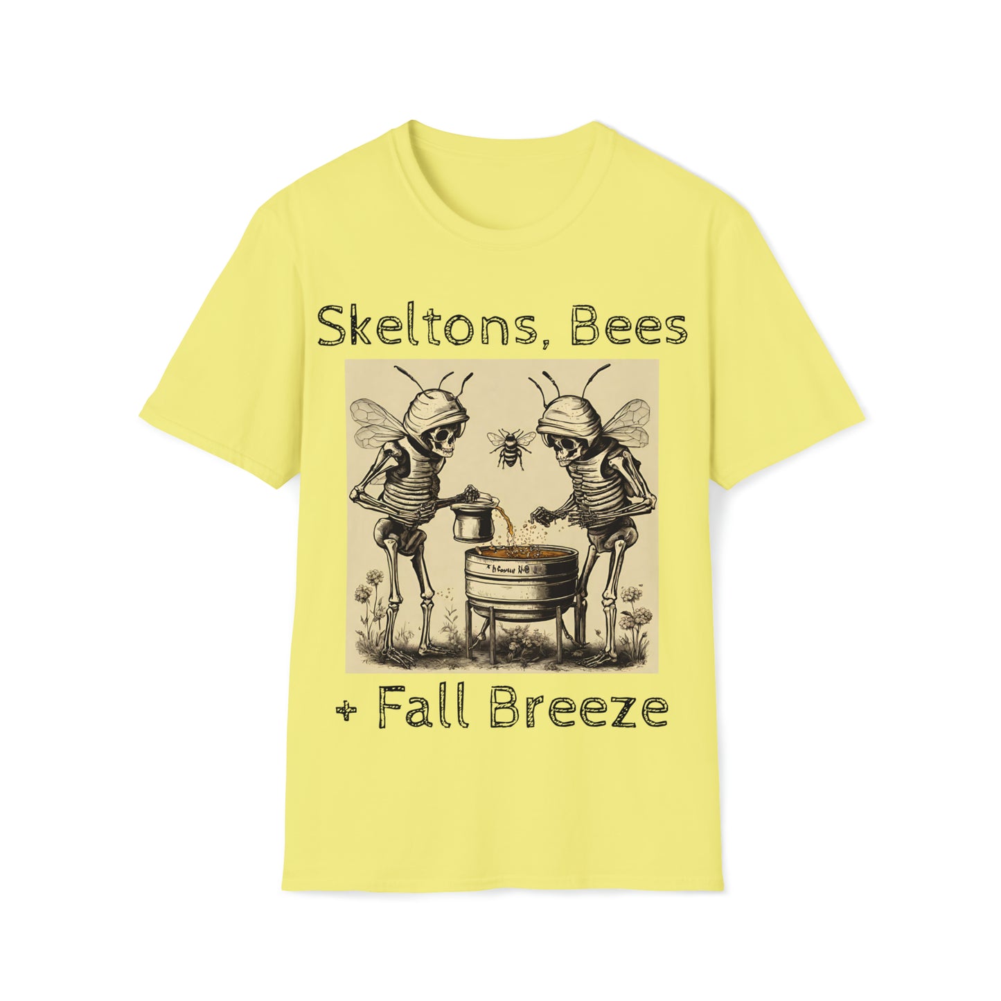Skeletons, Bees + Fall Breeze Unisex Softstyle T-Shirt