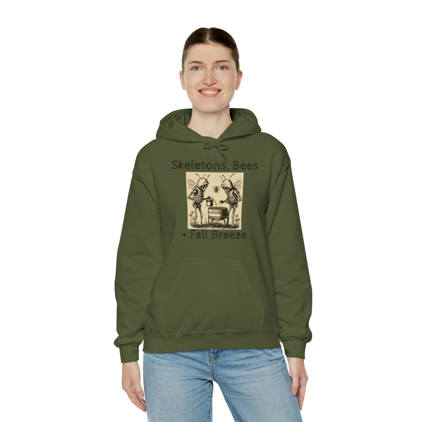 Skeletons, Bees + Fall Breeze Unisex Heavy Blend™ Hooded Sweatshirt