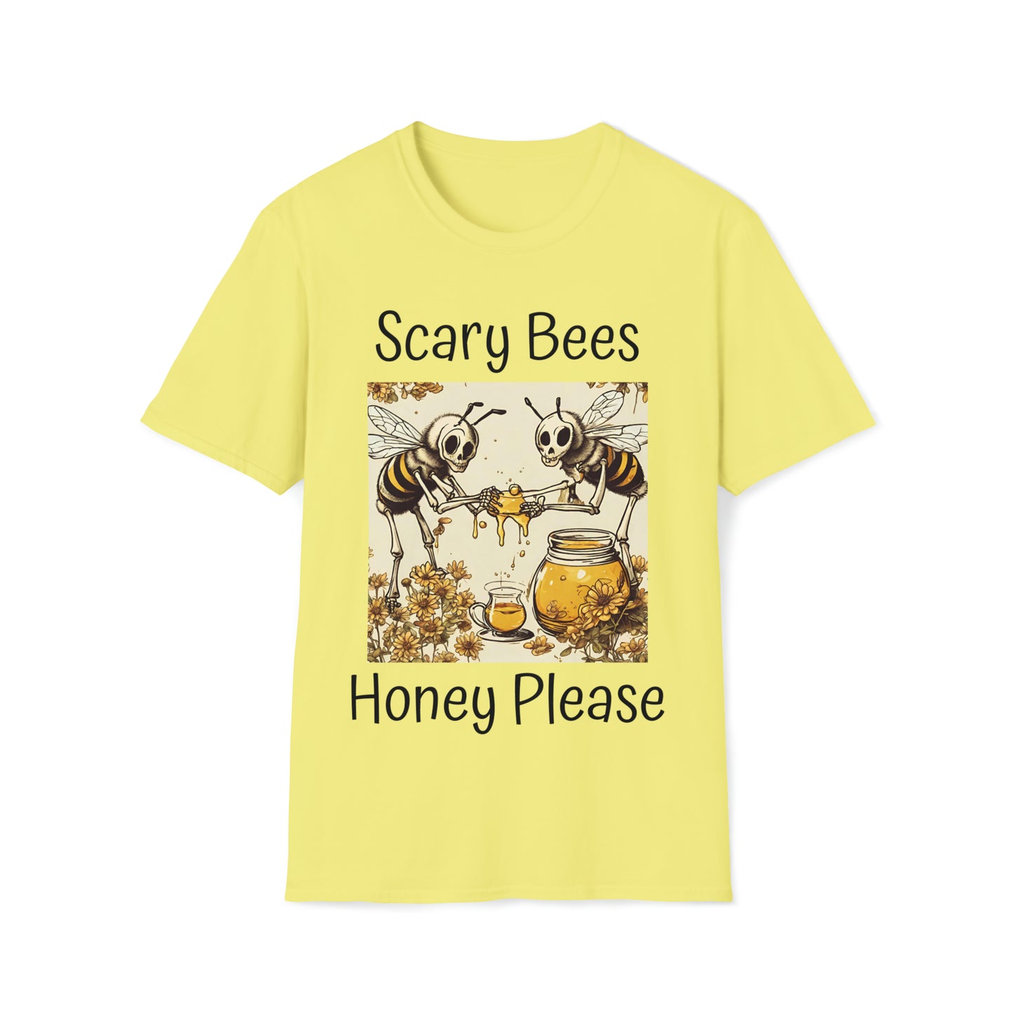 Scary Bees Honey Please Softstyle T-Shirt