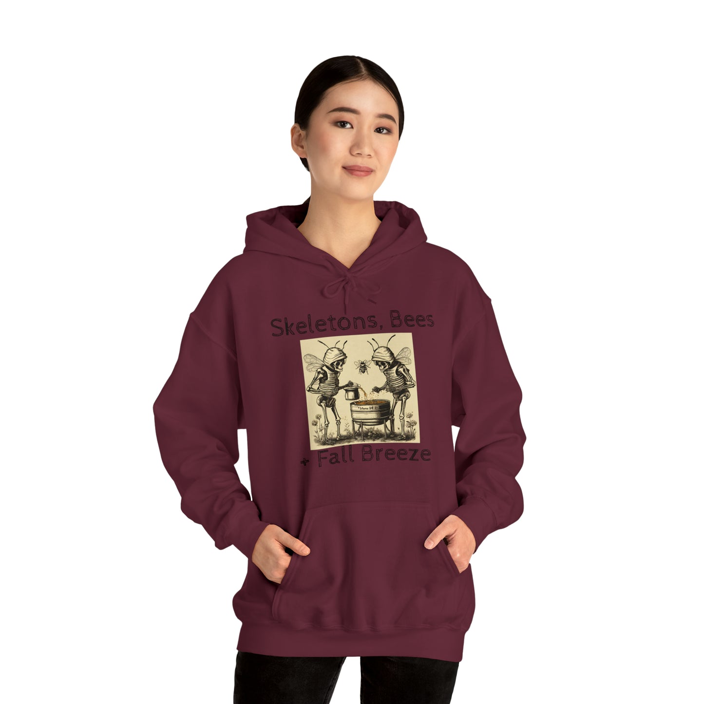 Skeletons, Bees + Fall Breeze Unisex Heavy Blend™ Hooded Sweatshirt