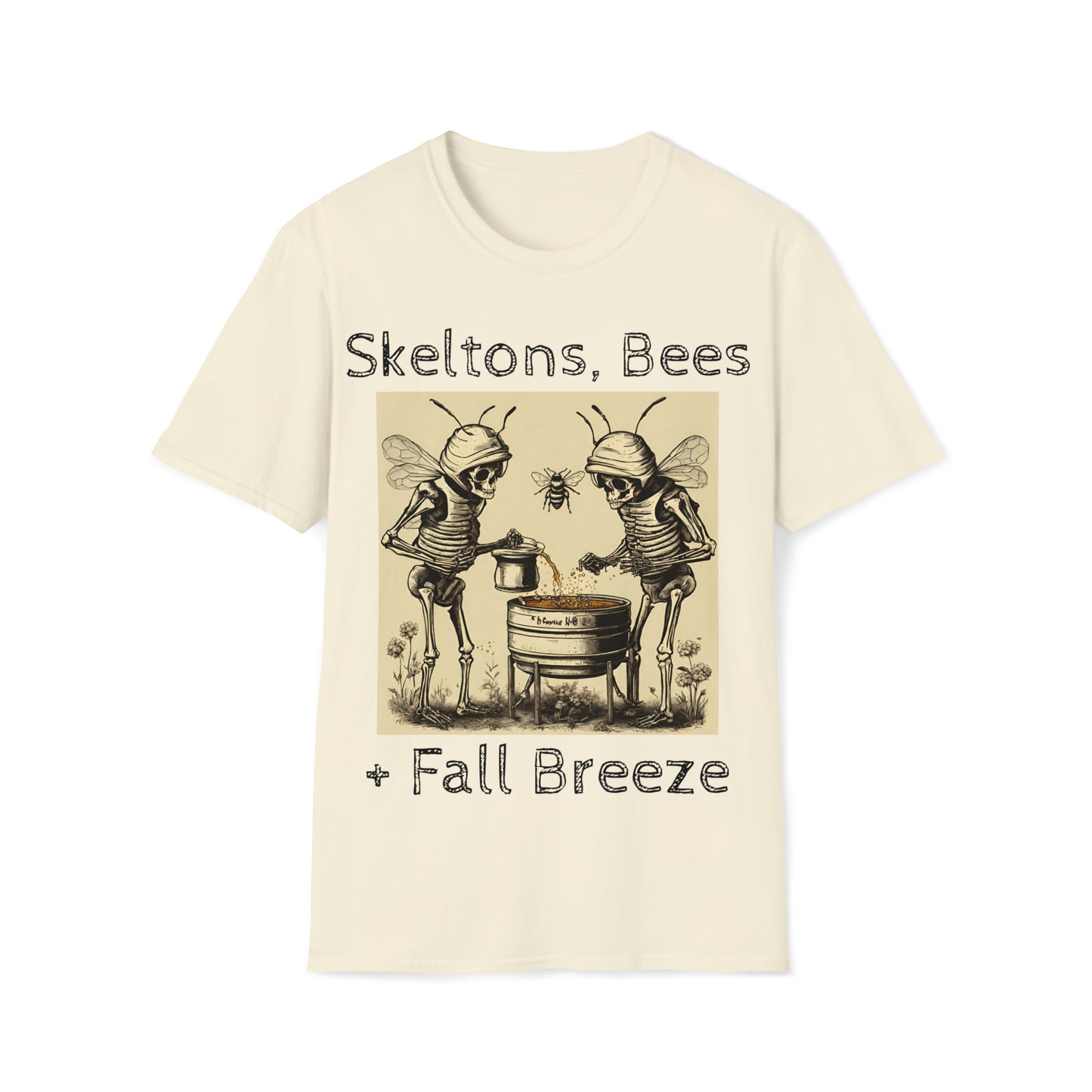 Skeletons, Bees + Fall Breeze Unisex Softstyle T-Shirt