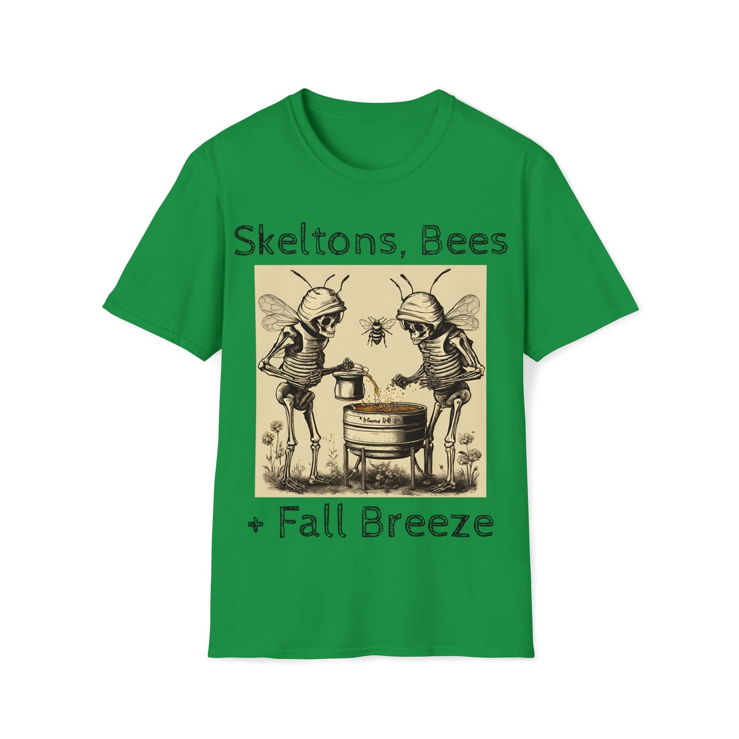 Skeletons, Bees + Fall Breeze Unisex Softstyle T-Shirt
