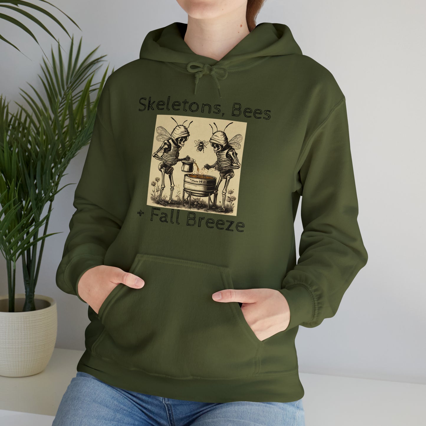Skeletons, Bees + Fall Breeze Unisex Heavy Blend™ Hooded Sweatshirt
