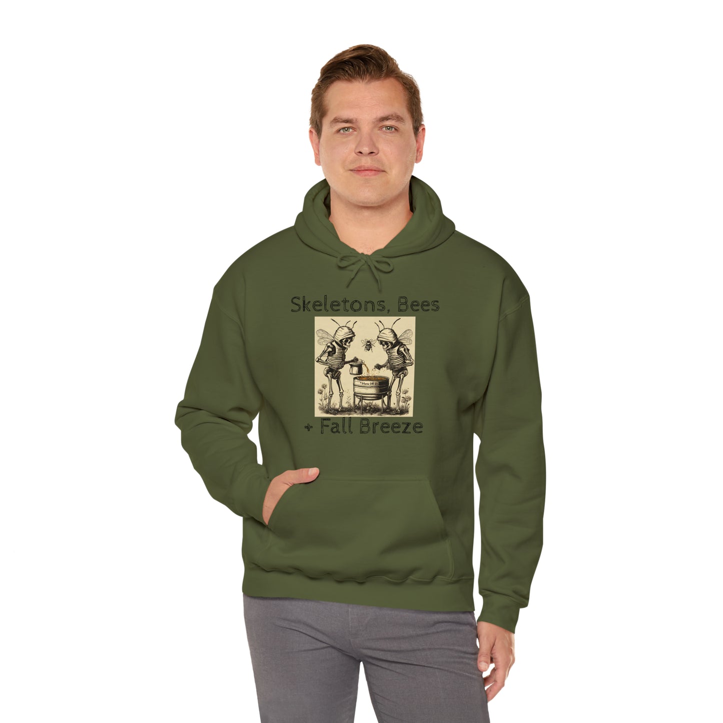 Skeletons, Bees + Fall Breeze Unisex Heavy Blend™ Hooded Sweatshirt