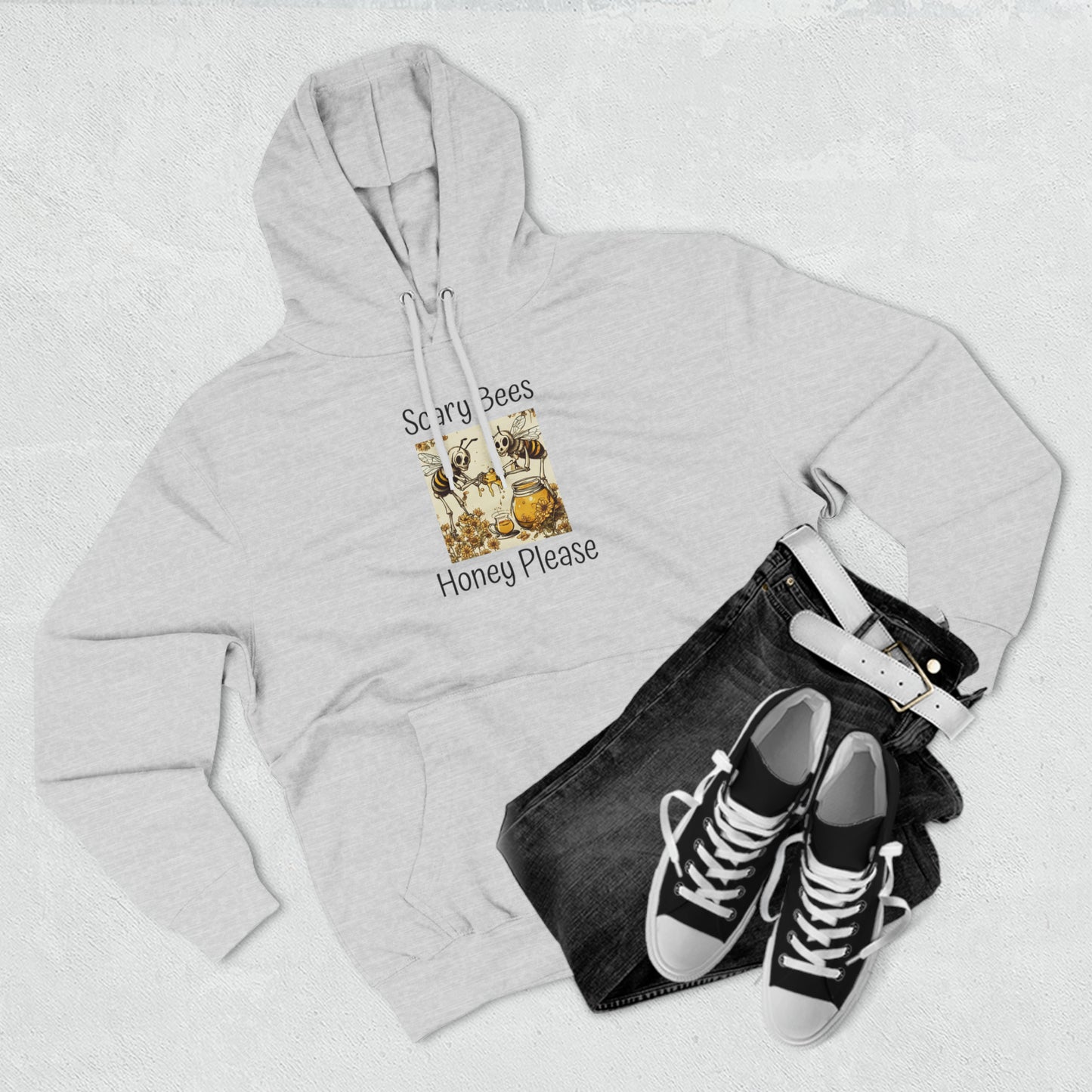 Scary Bees Honey Please Unisex Premium Pullover Hoodie